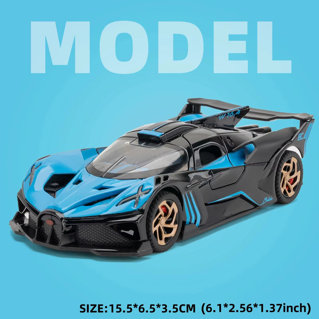 1:32 Toy Cars Lambo Pagani Huayra Metal Model Car with Light and Sound Pull Back Toy Car for Boys Age 3 + Year Old