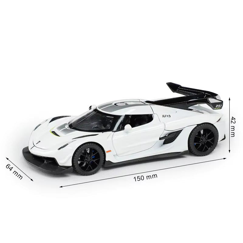 1/32 Scale Alloy Jesko Cars Models Toys Metal Diecasts Vehicles Model with Sound Light Sport Car Model for Boys Collection Gifts