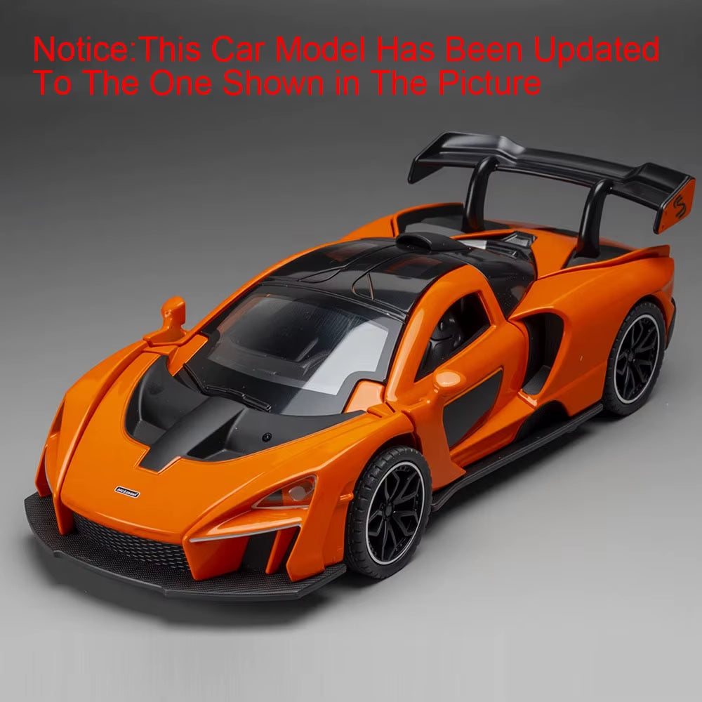 1/32 Scale Senna Alloy Cars Models Diecasts Metal Toys Vehicles Model Simulation Sound and Light Collection Kids Birthday Gifts