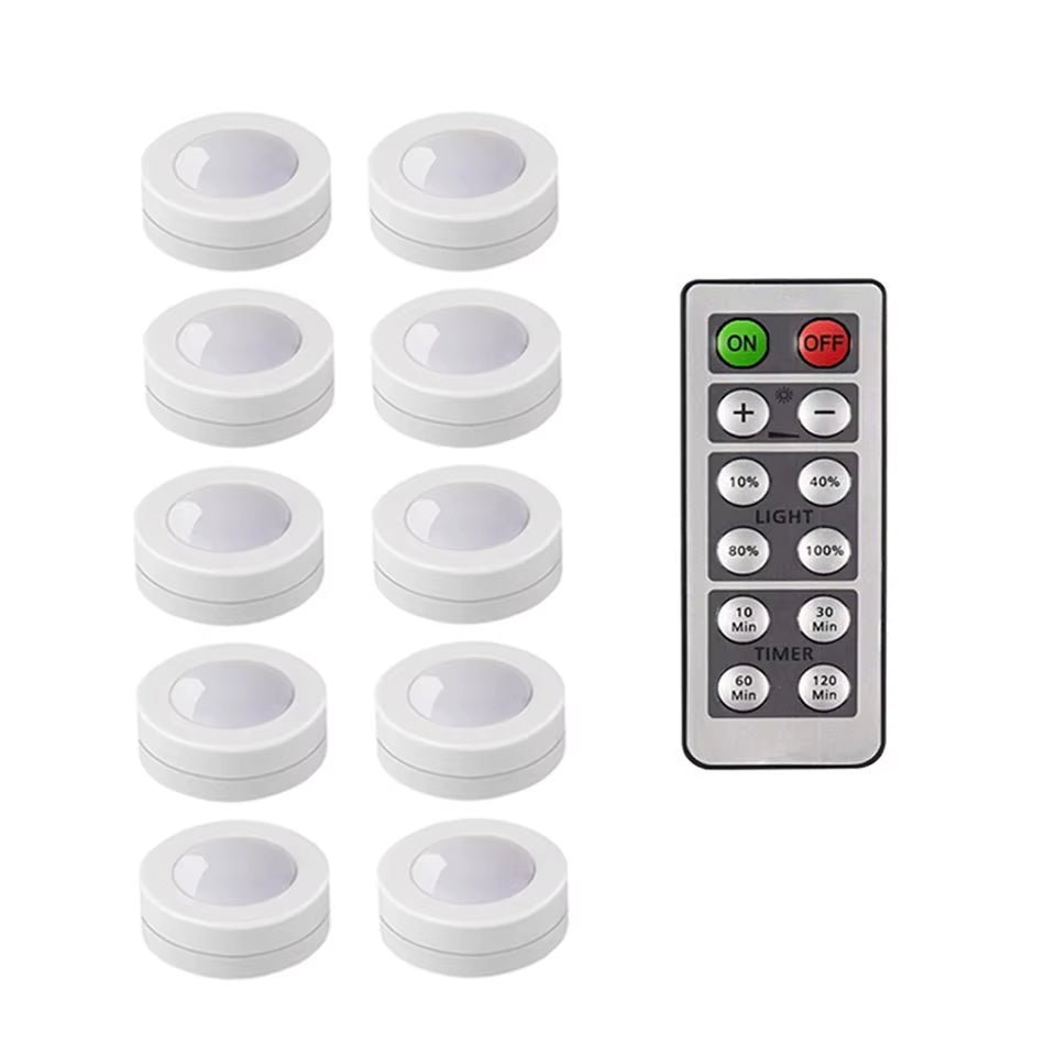 Dimmable Touch Sensor LED under Cabinets Lights Warm White / White LED Puck Lights Closet Wardrobe Kitchen Bedside Night Light