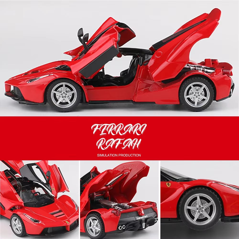 Scale 1:32 Ferrari Laferrari Supercar Metal Diecast Alloy Toys Cars Model for Boy Children Kids Gift Vehicles Hobbies Collection